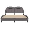 Viana  Bed Frame without Mattress Gray 140x200 cm Faux Leather