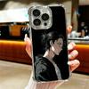 A-Attack On T-Titan Eren Yeager Plating Phone Case For Iphone 16 17 Pro Max Air 16E 14 15 Plus 12 13 Mini Anti-Fall Airabag Cove