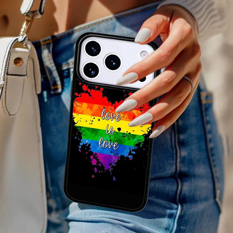Gay Lesbian LGBT Rainbow Pride Phone Case For iPhone 17 Air 14 15 13 12 Max Cover For Apple 14 15 16 16e 11 Pro Max Plus Coque