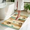1PC Paw Prints Kitchen Rug Non-Slip Door Mats Pop Design Bathroom Rug Bath Mat Carpet for Home Sink Laundry Decor