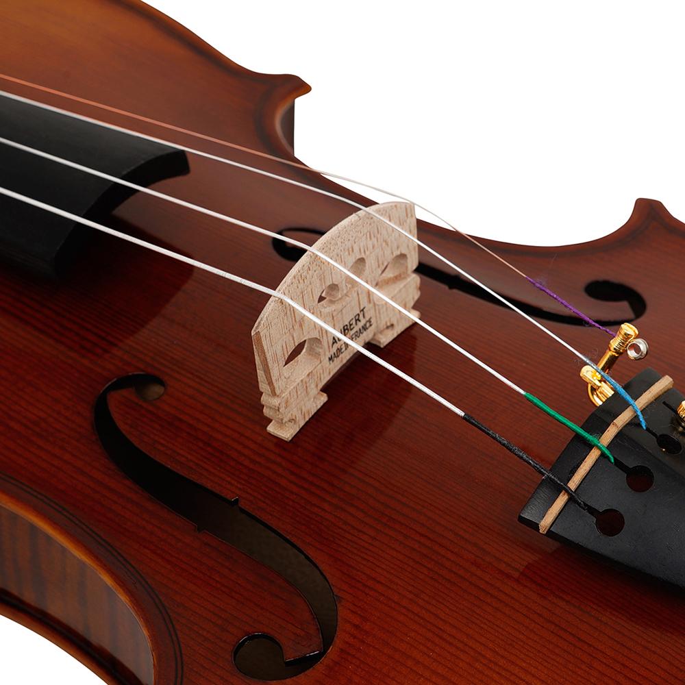 M MBAT 4/4 Violin Semi-Handmade Violin with Premium Spruce Panel & Solid Maple Back Violin for Students Intermediates Beginner