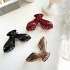 Korean Version New Three-Dimensional Glossy Elegant Hair Claw Clip High-End Feel Back of Head Shark Clip Hair Accessory