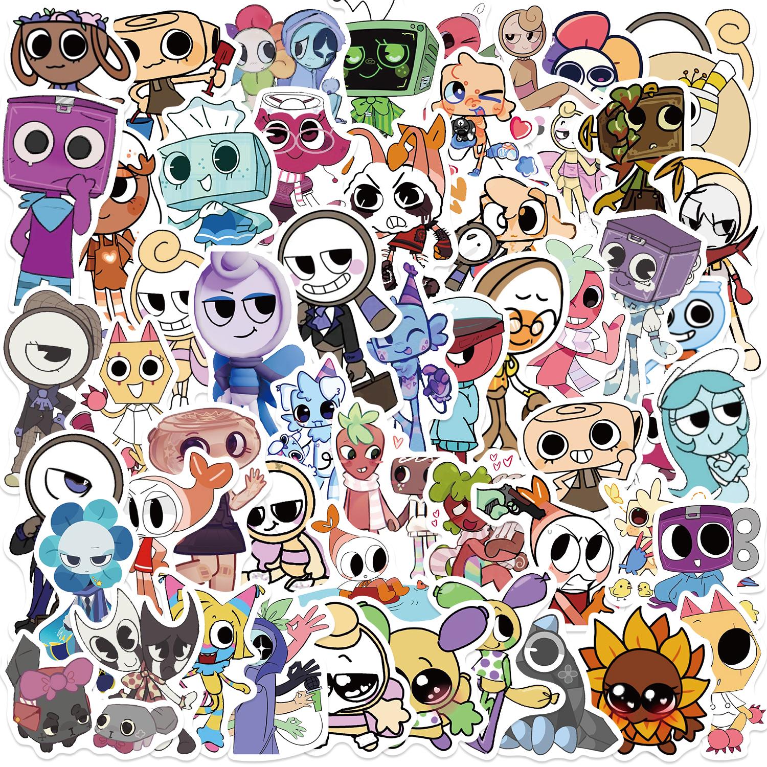 

52 шт. Наклейки Dandys World Красочные Раскрашенные Милые Мультяшные Анимационные Чашка Ноутбук Мобильный Телефон Багаж Декоративные Наклейки