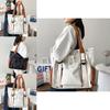 Stylish 2023 Color Block Tote Bag Large Capacity Simple Commuter Handbag For Students
