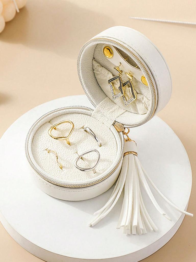 Mini Jewelry Organizer Display Travel Jewelry Case Boxes Earrings Necklace Ring Portable Jewelry Box Leather Storage