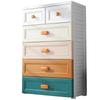 Multilayer Plastic Storage Cabinet: Drawer-Style for Bedroom and Nursery 