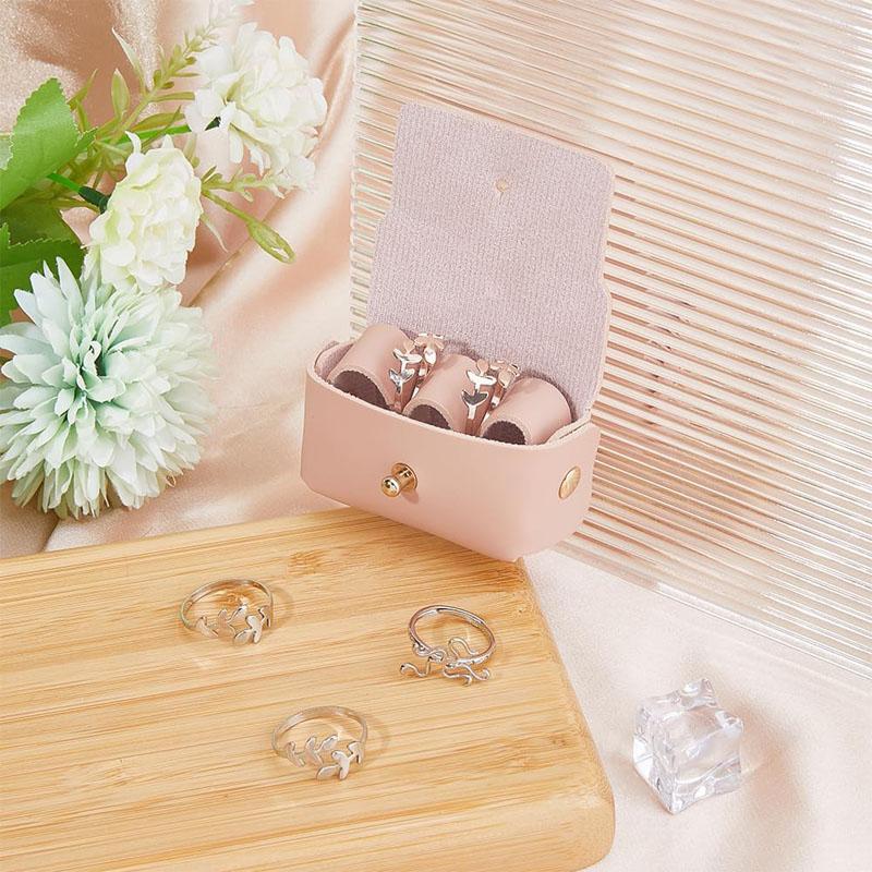 1Pc Mini Wedding Leather Ring Box For Proposing Dog Collar Pendant Ring Box Engagement Wedding Ring Storage Box