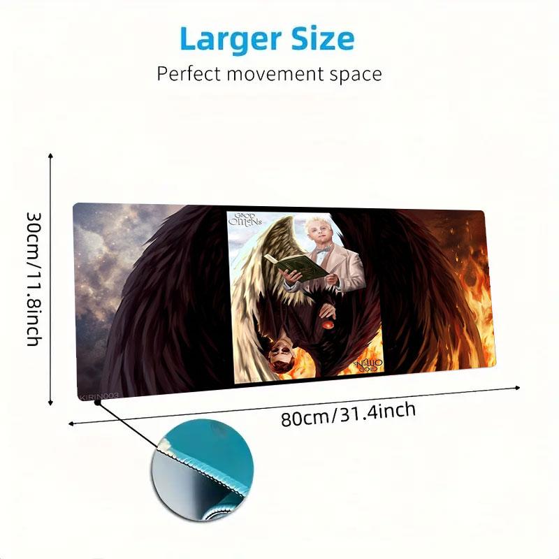 Angel Wings Book Large Size Mouse Pad Large Gaming Table Cushion Nonslip Laptop Tablet Big Mousepad Xxl Mat Mini Pc Playmat With Lock Edge