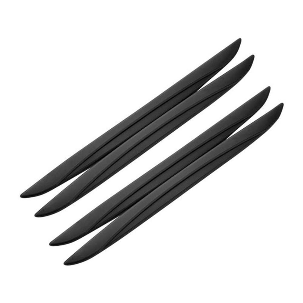 

4 шт. ABS+ПВХ автомобильная противоударная полоса, защитная накладка на бампер, наклейки на дверь автомобиля, защитная наклейка на зеркало заднего вида чёрный