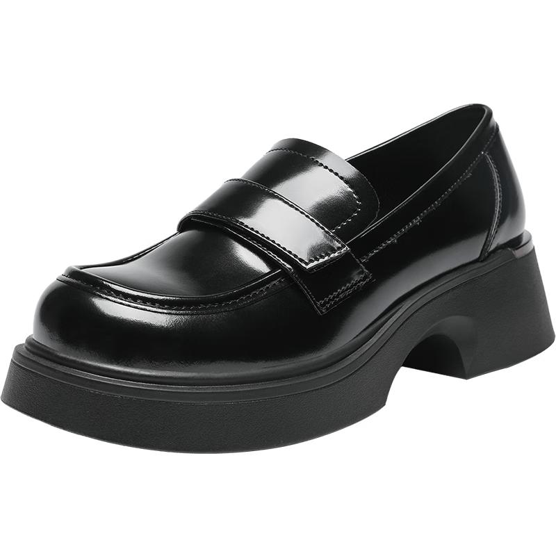 ZHR Women s Matte Platform Loafers 38