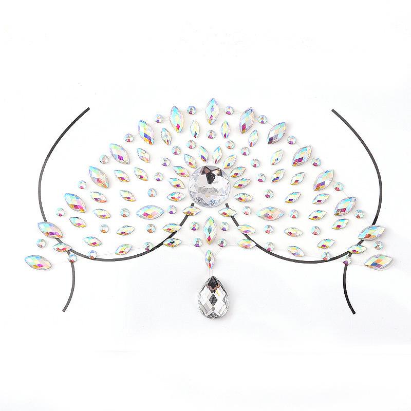 Grenzüberschreitende Karnevals-Gesichts- und Körper-Edelsteinaufkleber: Bindi-, Diamanten- und Edelsteindesigns für Performance-Make-up und Brustdekoration.