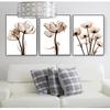 Simple Wall Decor Modern Transparent Flower Canvas Painting Art Print Picture Home Wall Decoration