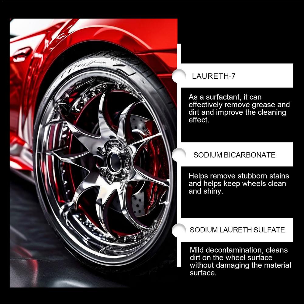 Wheel Cleaner Spray 100ml Long Lasting Wheel Tire Cleaner Spray Auto Tire Cleaning Tools Polishing Car Detailing Rim Tire Auto