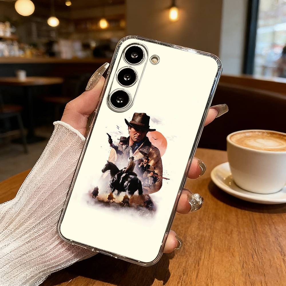 R-Red D-Dead Redemption RDR 2 Phone Case For Samsung Galaxy S24 S25 S23 S22 S21 Plus S24 S25 Transparent Cover Case