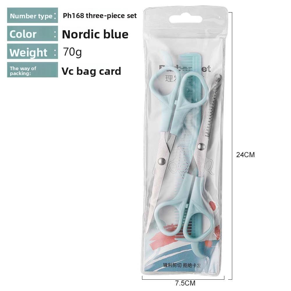 

3piece professional stainless steel hairdressing scissors set, ergonomic handle and styling comb 3-piece set