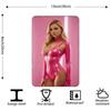 Metall Wanddeko Schild 2D Rund Rosa Barbie Mädchen Sonniges Böhmisches Stil Heimdeko für Schlafzimmer