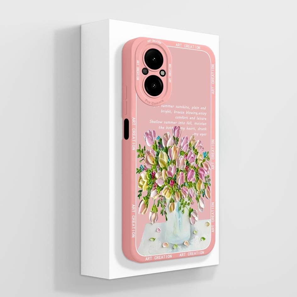 Cover Case For Oppo Realme C67 C65 C63 C61 C25 C25S C25Y C30 C30S C31 C33 C35 C55 C51 C53 Lazy Cat Soft Liquid Silicone Protective Shell For Oppo Capa