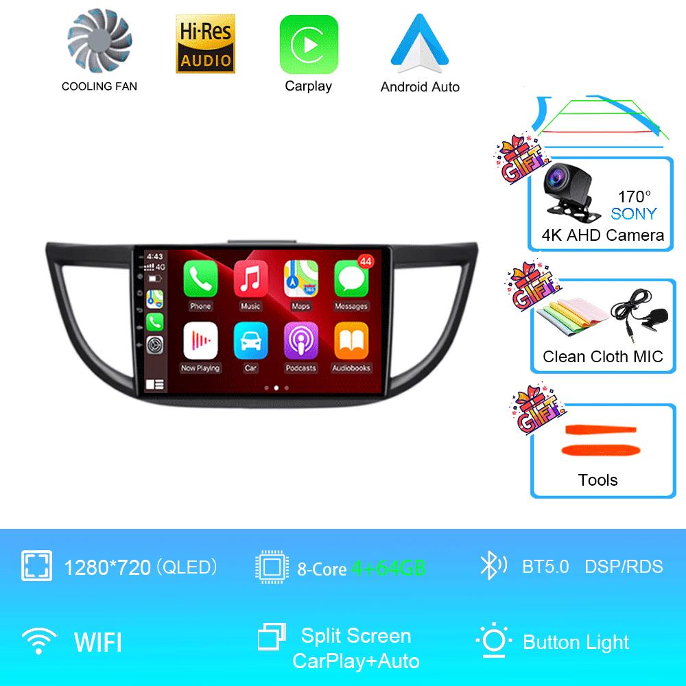 Android 14 Car Radio For Honda CRV CR-V 4 RM RE 2011 - 2018 Auto Multimedia Video Player Navigation stereo GPS QLED TouchScreen