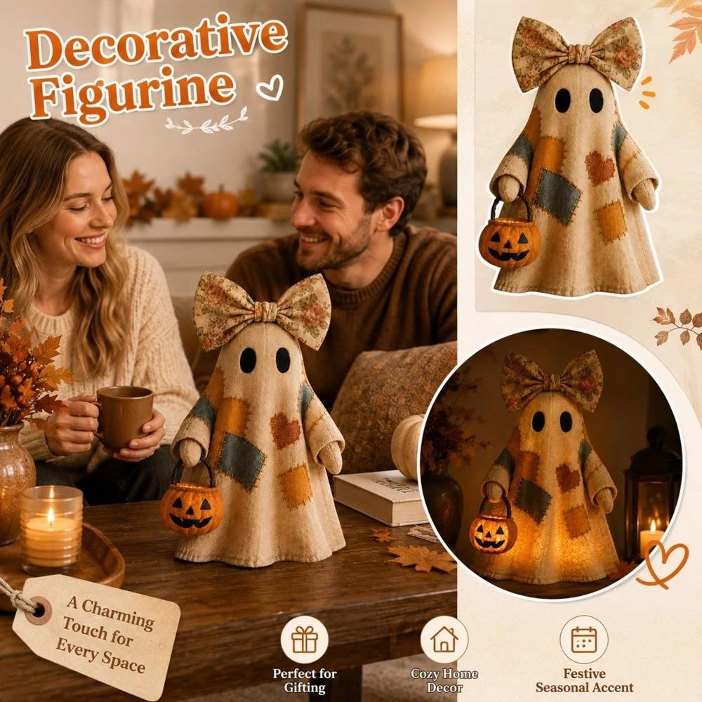 Figurine fantôme lumineux Patchwork Halloween Fantôme Patchwork Décoration Halloween Décoration Halloween