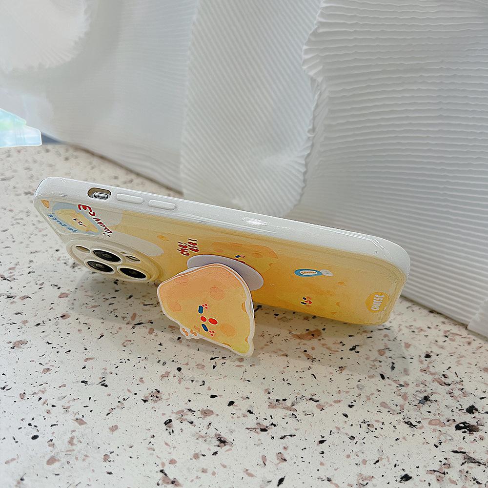 Cheese Stand 16promax Suitable for Mobile Phone Case Apple IPhone 14 Varnish 13 Full-inclusive 15 Silicone Sleeve 11 Soft