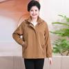 Middle-aged and elderly mother autumn coat foreign style age-reducing trench coat year-old grandmother spring and autumn national style top women