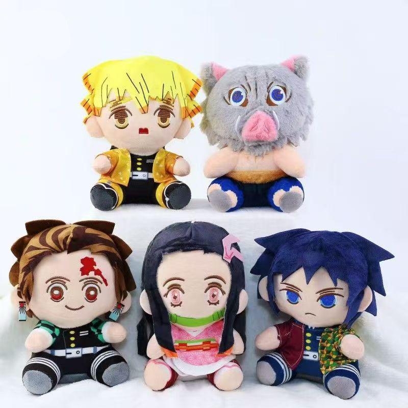 Demon Slayer Anime Stuffed Toy Cute Dolsl Demon Slayer Manga Doll Kimetsu No Yaiba Tanjirou Nezuko Children's Lovely Gift Decor