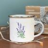 No Rain No Flower Print Enamel Mugs Creative Vintage Coffee Wine Cup Drinks Dessert Milk Cup Camping Mugs Handle Drinkware Gifts