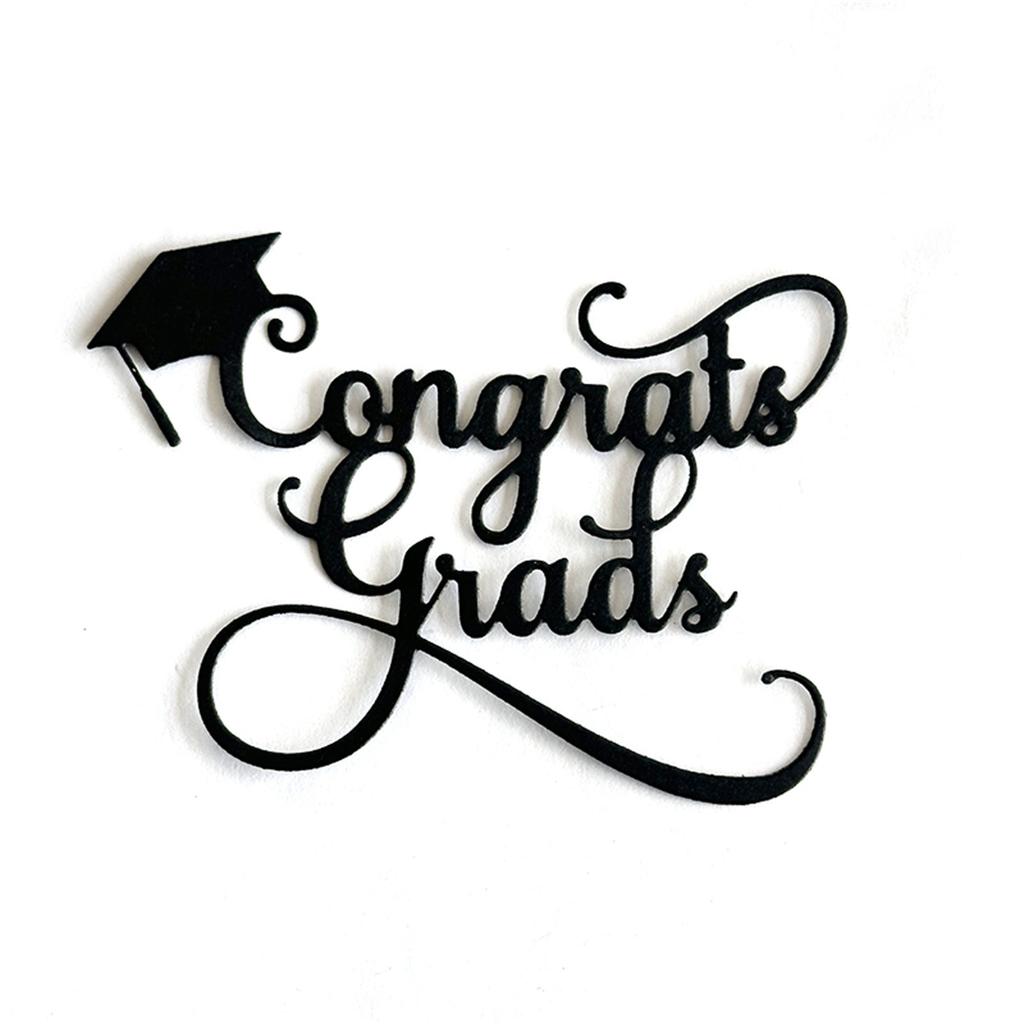 Congrats Grads Die Cut For Scrapbooking Card Making Photo Album Decorative Embossing Paper Die Carbon Steel Cutting Die