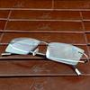 Clara Vida Titanlegierung Randlos Silber Herren Damen Rechteckig 10g Lesebrille Randlos +1 +1,5 +2 +2,5 +3 +3,5 +4