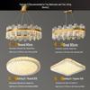 Nordic Luxury Italian Minimalist Crystal Chandelier for Living and Dining Room