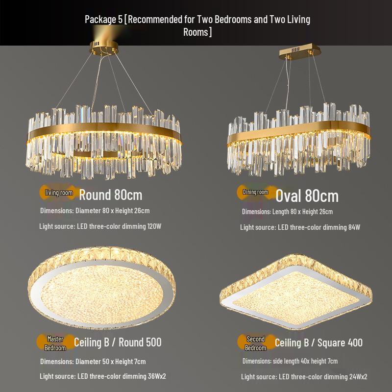 Nordic Luxury Italian Minimalist Crystal Chandelier for Living and Dining Room