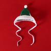 2Pcs/Set Cat Christmas Suit Soft Plush Fabric Rich Christmas Elements Small Pet Christmas Attire Red Green Pet Outfit