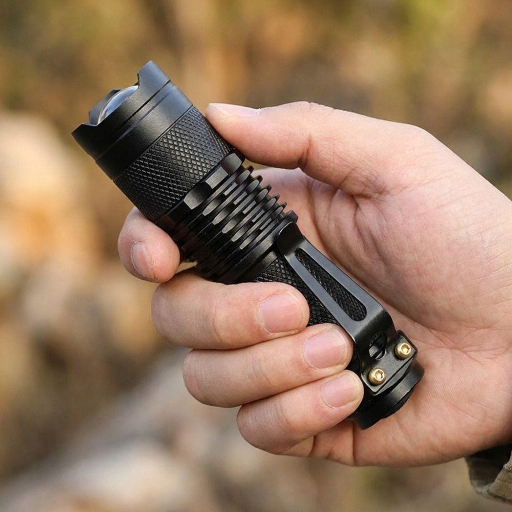 Aluminum Zinc Zinc Alloy LED Zoom Flashlight Super Bright Dimmable Camping Lamp  Outdoor Activity
