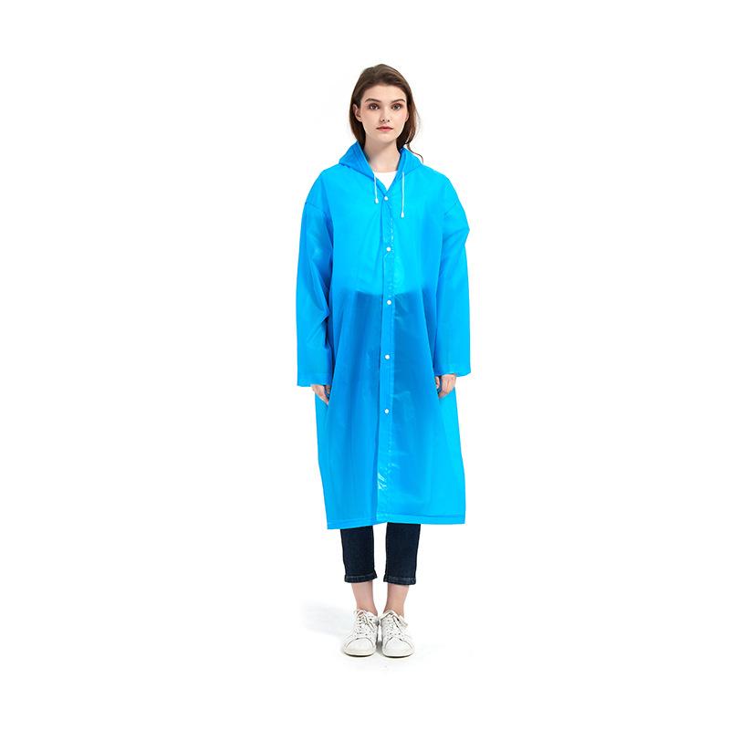 Adult thickened non-disposable raincoat travel eva outdoor travel portable thick raincoat