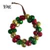 Christmas Craft Decoration Tree Bell Pendant with Lanyard, Ring Hanging for Metal Jingle Garland Holiday Home Decor, Multicolored Festive Bells