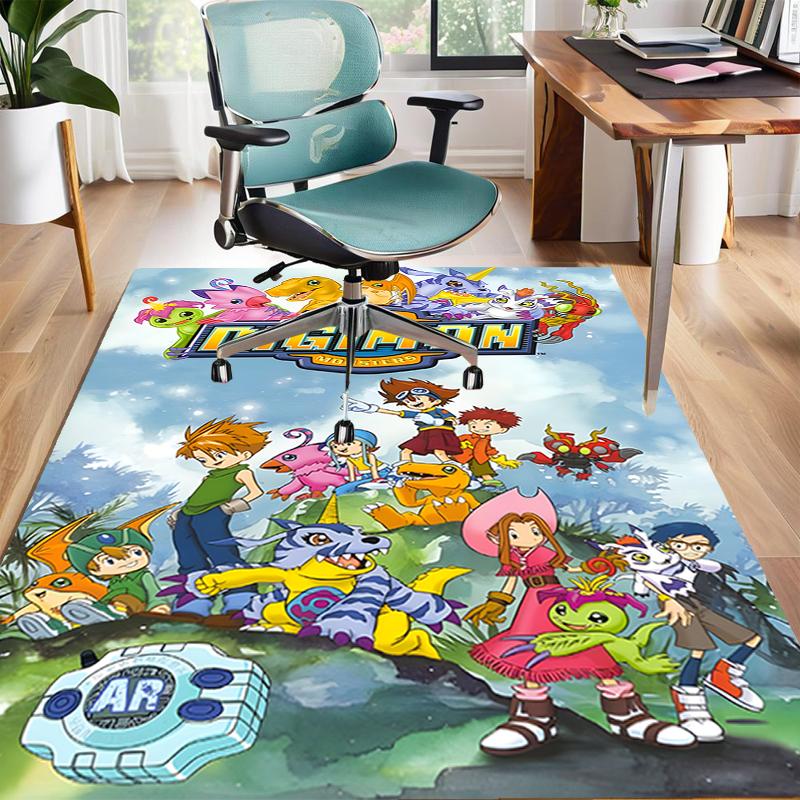 Digimon Design Area Rug - Non-Slip, Soft & Cozy Floor Mat for Living Room, Bedroom, Office - Indoor/Outdoor Decorative Carpet