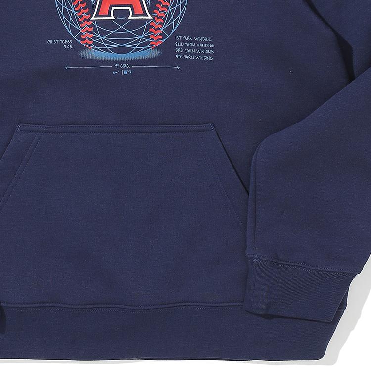 Nike Los Angeles Angels Logo Baseball Print Hoodie Kids Hoodies Blue 3Z3B7SBGA-LAA