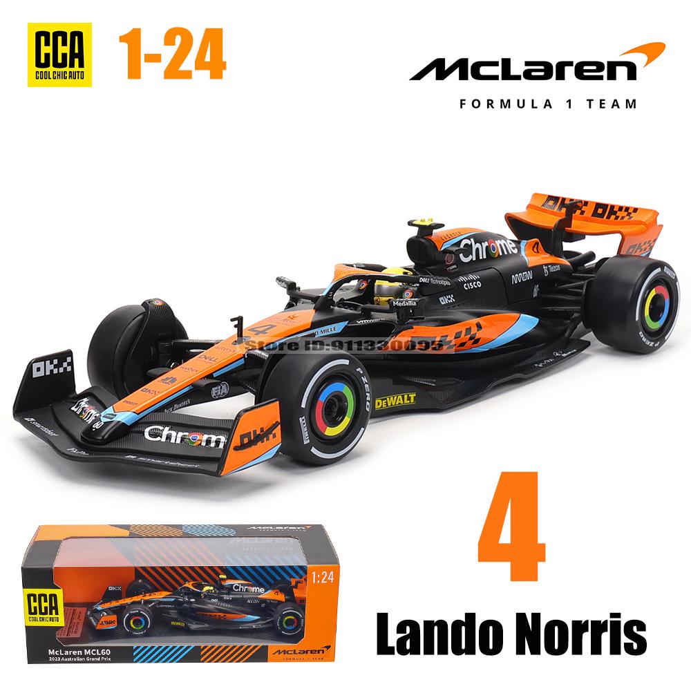CCA MSZ 1:24 2023 McLaren F1 Team MCL60 4# Lando Norris 81# Oscar Piastri alloy car model toy series collection gift