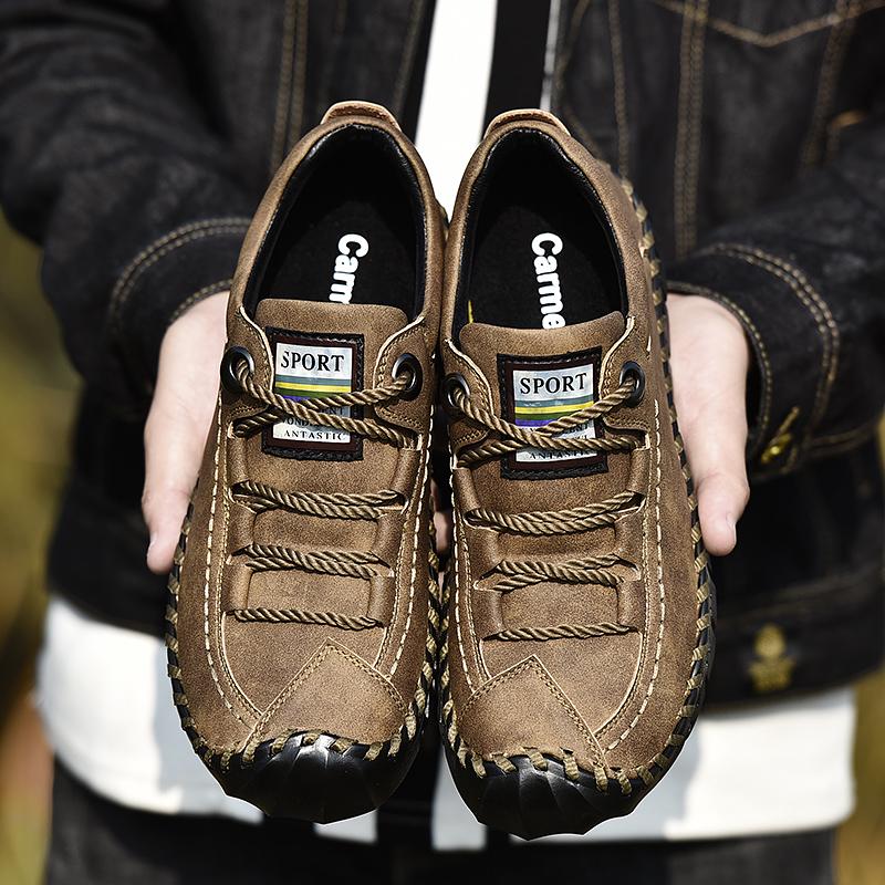 

Модный бренд 2024 года, новые роскошные высококачественные кожаные туфли на плоской подошве, мягкие мужские мокасины, мужские повседневные модные туфли без застежек для вождения, дизайнерская обувь для отдыха на открытом воздухе 45 хаки