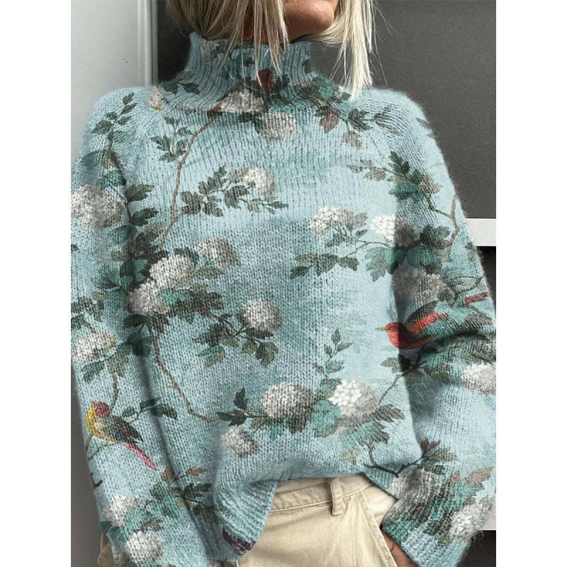 Neuer bedruckter lässiger Umhang Cardigan Pullover