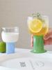 Cute Colored Glass Mug Transparent GLass Cups  Cocktail Brandy Wine Glass Domestic Coffee Milk Juice Glasses