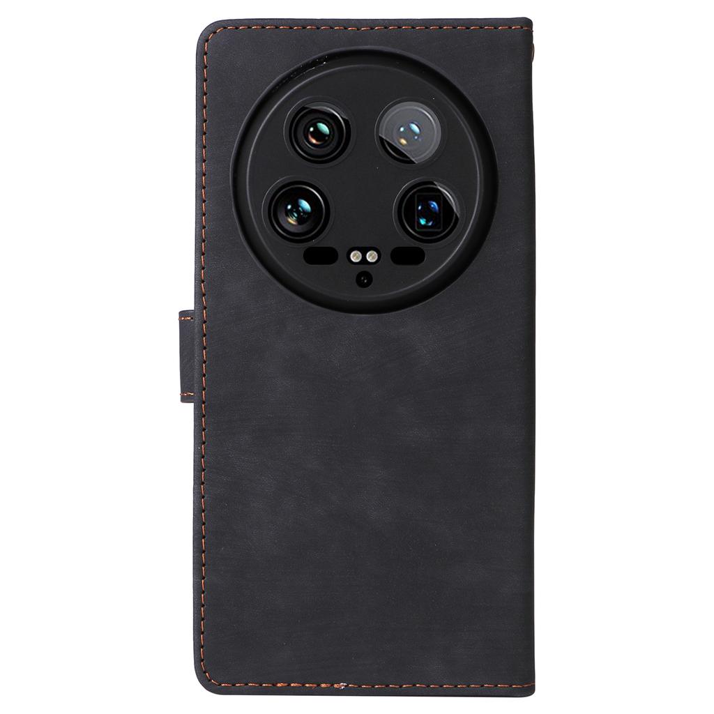 For Xiaomi 14 Ultra Phone Case with Hand Strap PU Leather RFID Blocking Wallet Cover