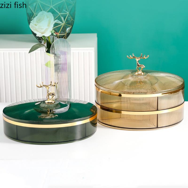 Plastic Dried Fruit Box Candy Box Fruit Plate Snack Plate Refreshment Tray Food Storage Box Cake Plates Storage Bins Organizer