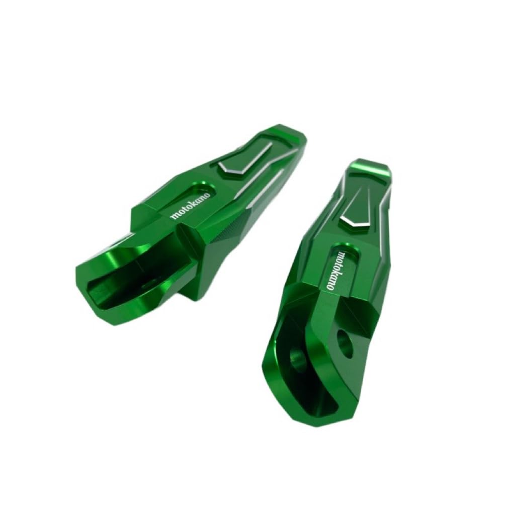 Motokano Front Foot Pegs and Rear Footrest Pedals for Ninja and Z1000 400, Z400, ZX4R, ZX4RR, ZX25R, Z650, (Front, Green)