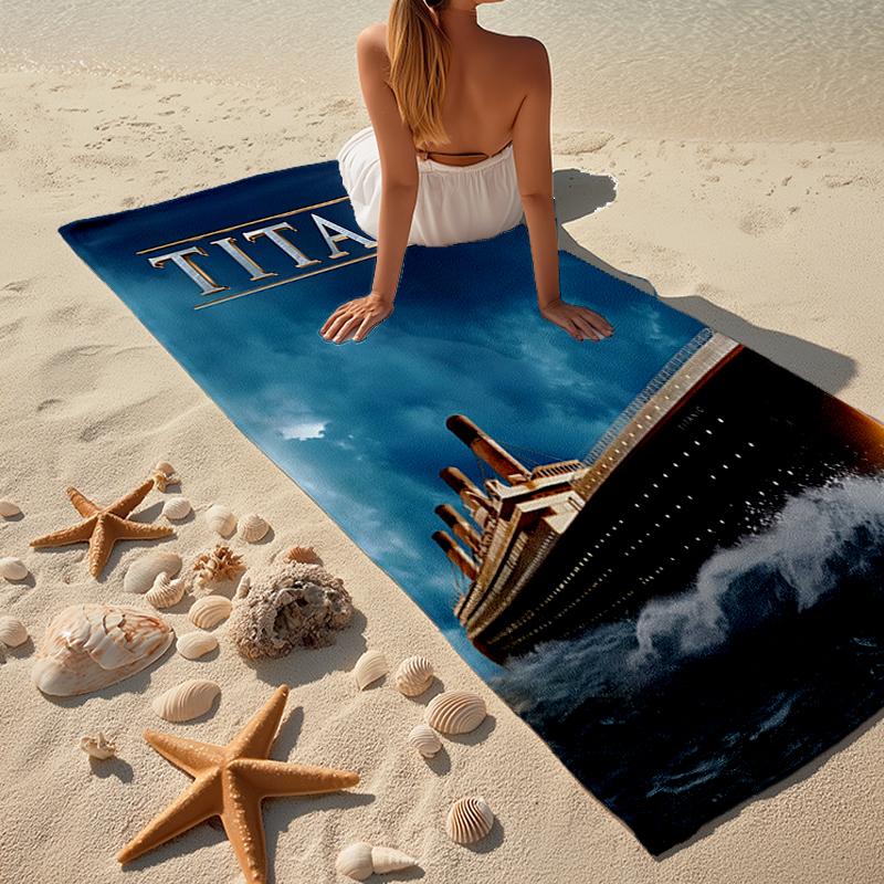 Titanic Fashion Beach Towel: Ideal for Summer Adventures Soft, Absorbent and Quick Drying Suitable for Swimming and Bathing