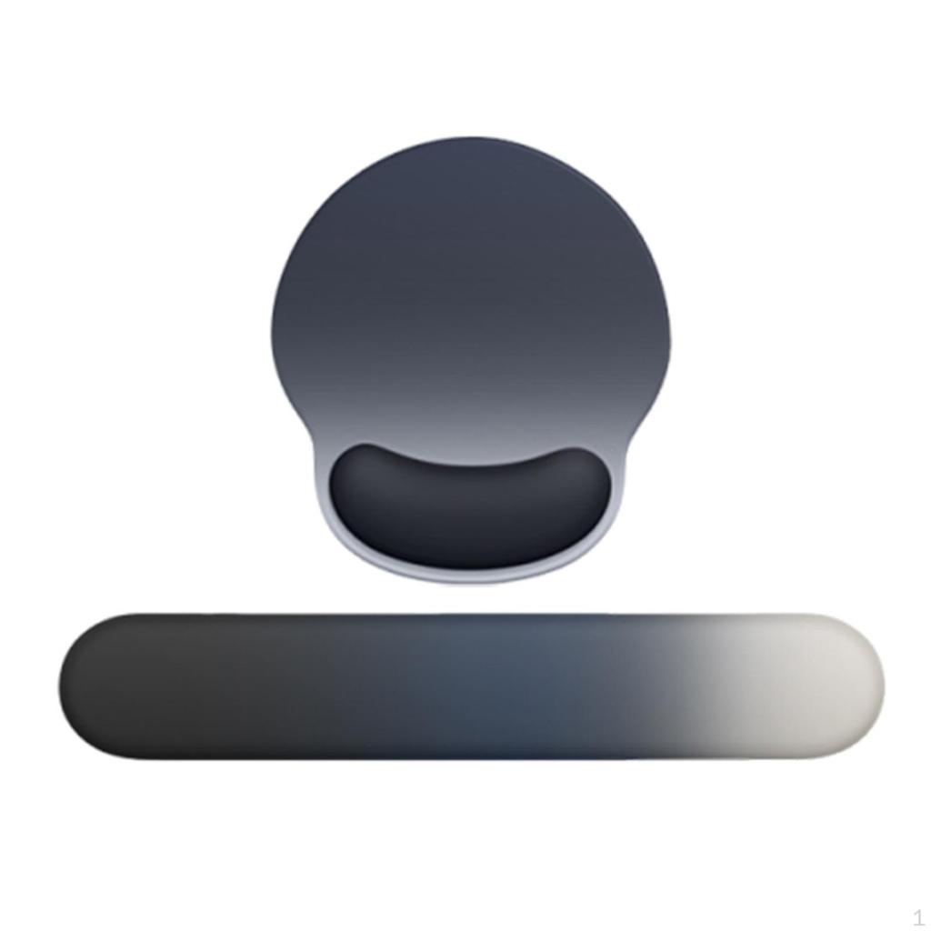 Alfombrilla de Ratón con Soporte para Muñeca Cojín para Gaming Esterilla Ergonómica de Apoyo para Teclado para Oficina Hogar