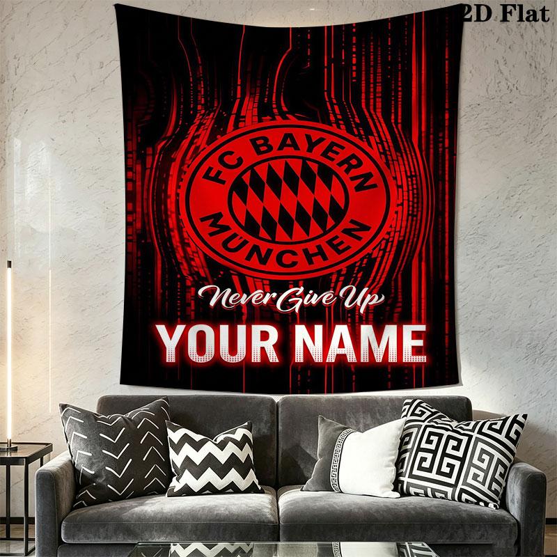 Custom Fc Bayern Munich Wall Hanging Printed Fabric Blanket Decorative Tapestries for Bedroom Living Room Home Decor