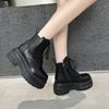 Martin boots women's spring new academic style casual versatile short boots small thick-soled heightening women's boots