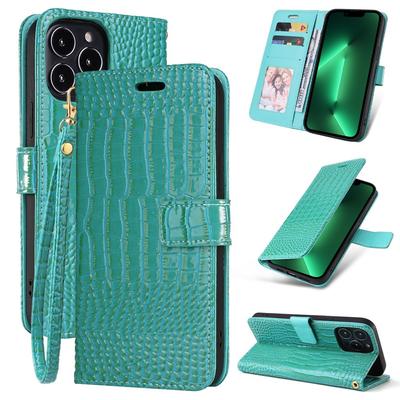 Suitable For IPhone 16 Crocodile Pattern 15PRO Phone Case Wallet S24 Phone Protection Leather Case