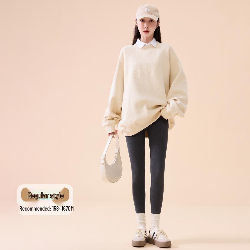 

Women s Velvet Oatmeal Leggings: Thick, Non-Sagging, Warm Cotton, Autumn/Winter 2025 Style L